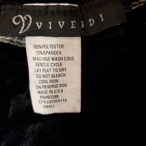 Vivendi wide leg velvet pant sequin detail size S - Picture 3 of 4